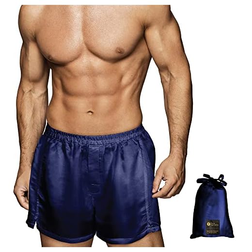Tara Sartoria Luxury Artisan Silk Boxers For Men, Pure Natural Mulberry Silk, Mens Silk Boxers Blue
