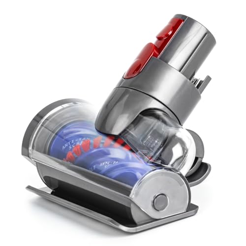 FFyan Mise à Niveau Tête de Brosse électrique Mini pour Dyson aspirateur V7 V8 V10 V11 V15 V8Slim,Conception en Spirale pour empêcher Les Cheveux de...