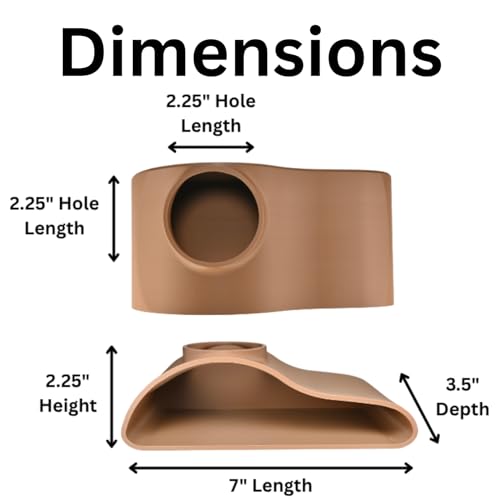 Image of Lucky Critter Aquarium Underground Tunnel Cave Natural Curve | Viewing Fish & Shrimp Under Gravel Tunnel | Fish Tank Decor Decoration Hideout Perfect for Corydora Catfish, Kuhli Loach, Pleco (Brown)