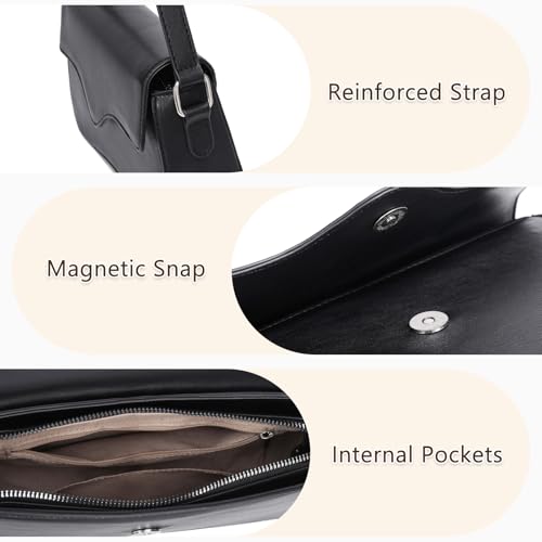 Image of YIKOEE Shoulder Purses for Women Trendy Mini Y2K Purse with Flap & Zipper Closure