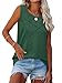 WIHOLL Tops for Women Trendy Sleeveless Shirts Crewneck 2025 Fashion Summer Tank Tops Loose Fit Green L
