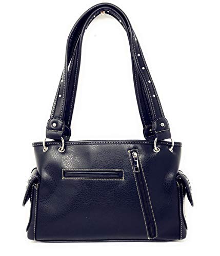 Western Embroidered Rhinestone Cross Purse Handbag Wallet Set in 2 Colors2