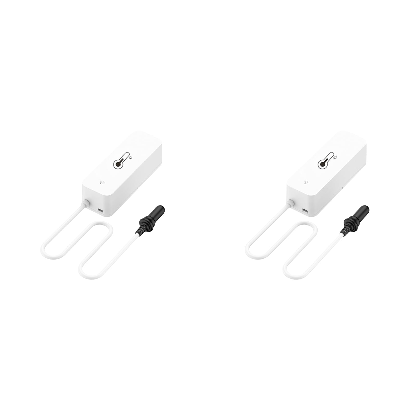 Jnchdghwa White 2X Tuya Wifi Temperatures Humidity Sensor With External Probe Wireless Temperatures App Monitor For Freezer Fish Tank