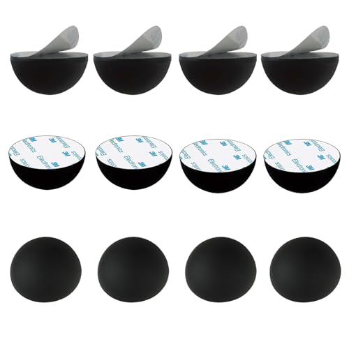 Laitejituan 12 Stück Gummifüße Selbstklebend Schwarz 30mm Gummifüße für Lautsprecher Halbkugel Lautsprecher Spikes für HiFi Geräte Lautsprecher Verstärker und Plattenspieler