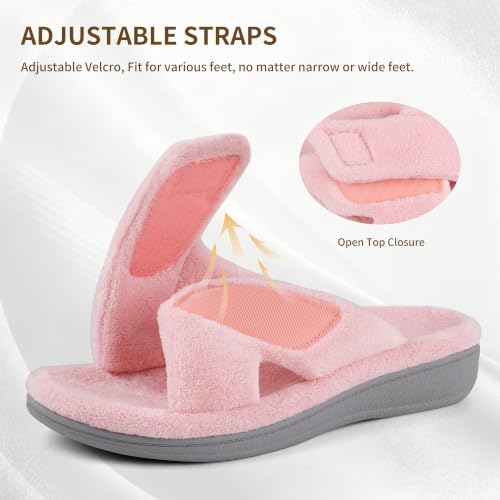 Image of BCSTUDIO Women's Orthopedic House Fuzzy Slippers with Arch Support