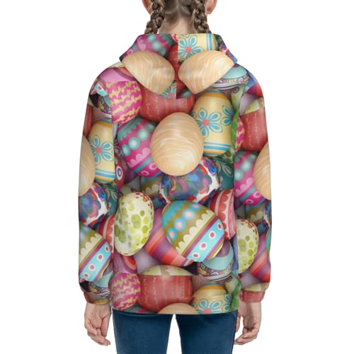 Easter Eggs Kids Pullover Hoodies Boys Sweatshirts Girls Athletic Clothes with Pocket4