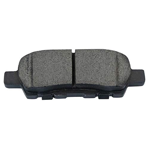 Image of TRQ Rear Brake Pad and Rotor Set Ceramic Rotors Parking Brake Shoe Compatible with 2002-2021 Nissan Altima 2004-2008 Maxima