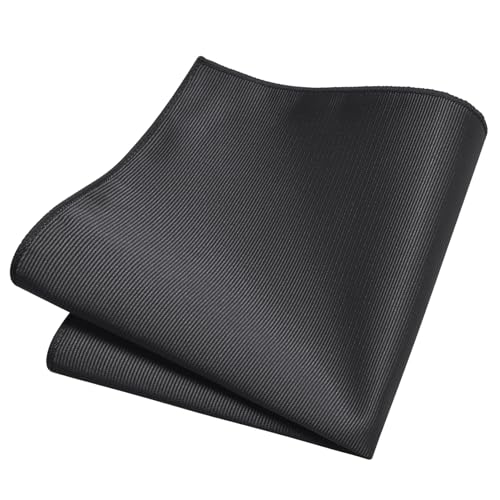 Image of GUSLESON 3.15 inch(8cm) Solid Color Necktie and Pocket Square Cufflinks Sets For Men + Gift Box