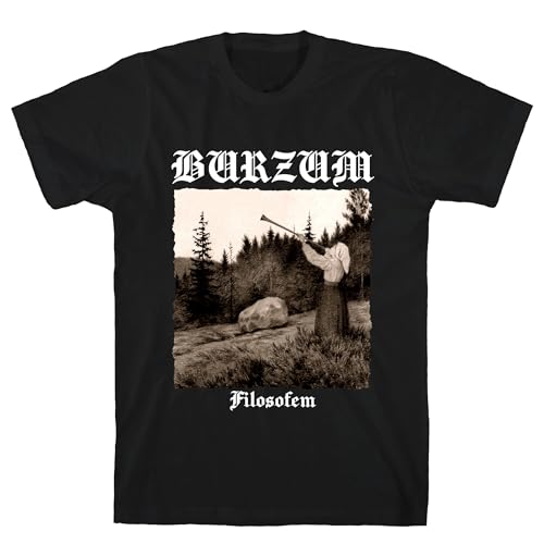 LookHUMAN Tribute T-Shirt - Burzum Filosofem Design, Apparel Gifts for Dark & Metal Music Lovers, Preshrunk Comfrotable Fit