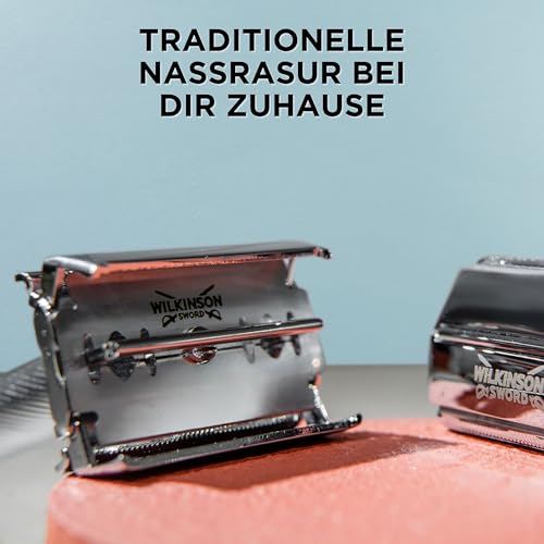 Wilkinson Sword - Barber's Style The Edger für Männer, Double Edge Rasierer + 5 Rasierklingen