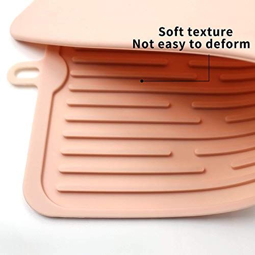 Ptlom Pet Placemat for Dog and Cat, Mat for Prevent Food and Water Overflow, Suitable for Medium and Small Pet, Grey, Silicone