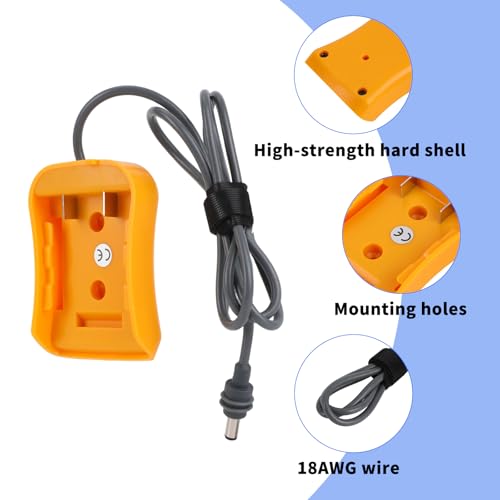 100cm DW-Batterie-Adapter für Starlink-Mini, 20V-zu-DC-Netzteil-Lade-Adapter für Starlink-Mini-Zubehör 18AWG-Stromkabel