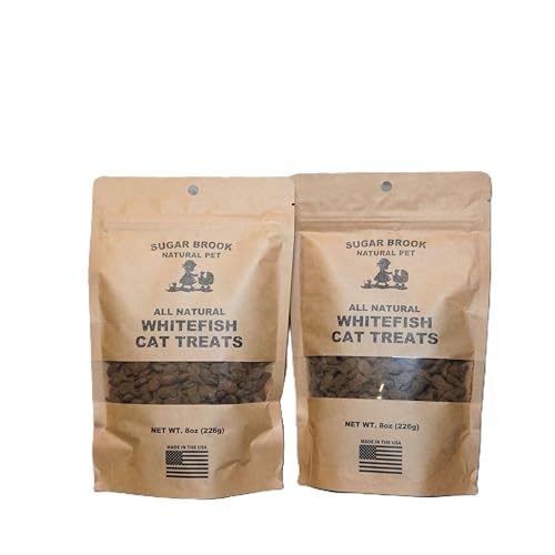 Sugar Brook Natural Pet All Natural Whitefish Cat Treats, Made in the USA, 8 oz (2)
