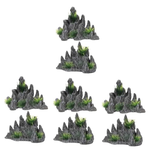 Montagne de simulation pour aquarium offrant un abri pour poissons - 9