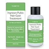 Ingrown Pubic Hair Cyst Treatment Gel, Razor Bumps Solution for Bikini Line, Intimate Area & Inner Thighs, Safe After Waxing or Shaving, Natural Formula, Gentle for Sensitive Skin - for Men and Women