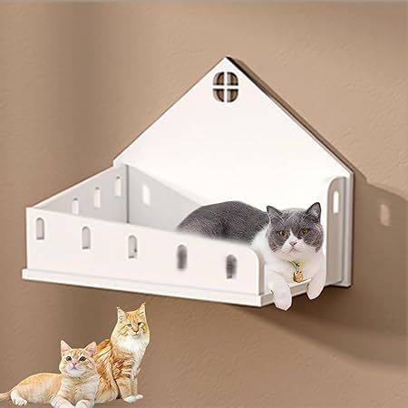 Wnicek キャットウォーク 壁掛けDIY猫クライミングフレーム キャットウォーク 壁 猫壁家具 猫棚と止まり木 猫の巣 宇宙カプセル自律マッチング 寝たり くつろいだりするために 据え置き 安定性 省スペース 組み立て簡単 S4