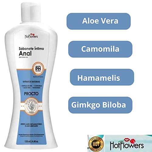 Kit com Ducha Ginecológica íntima Gino Ducha Feminina 50ML Sabonete Líquido Íntimo Procto Região Ana