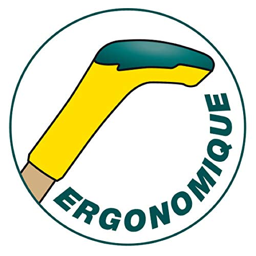 LEBORGNE - Binette Trident EM Poignée Naturovert - Lame Tuilée Affûtée - Manche Extra-Long 150 cm - Désherbage Intensif - H 2 cm x Larg 10 cm - Poids 1 kg