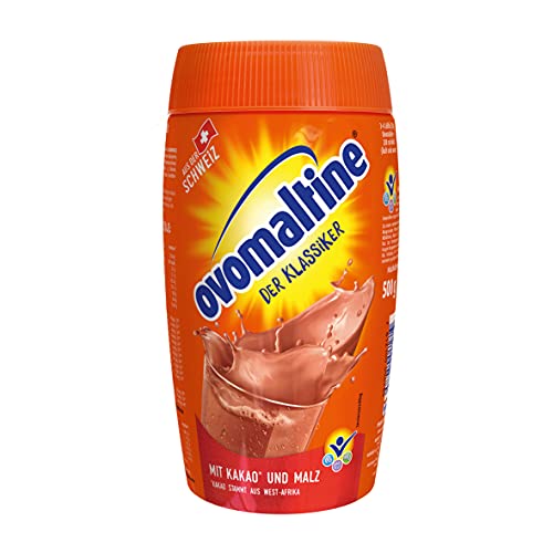 Ovomaltine Kakao-Pulver mit dem einzigartigen Geschmack nach Malz und hochwertigem Cacao, nachhaltig - für heiße Schokolade, 500 g