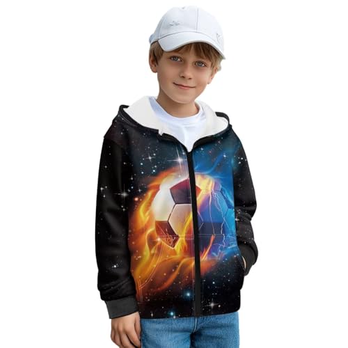 Kids Zip Up Hoodie Boys Girls Full Zipper Hooded Sweatshirt Youth Fleece Long Sleeve Fall Winter Outfits