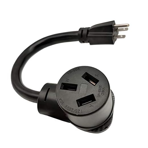 Parkworld 61643 Adapter Cord A/C 3 Prong Plug 6-15P to 10-50R Electric Stove Receptacle, NEMA 6-15 Dryer Male to NEMA 10-50R Electrical Stove Female, ONLY Output 15A, 250V