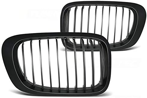 Front Grill Compatible with BMW 3 Series E46 Coupe Cabrio 1999 2000 2001 2002 2003 RS-83 Front Central Sport GrillReplacement Kidney Grille Grill Black Matt