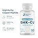 SYNTHEX LABS GHK-Cu Copper Peptide Supplement, 120 mcg for Skin & Hair | Anti-Aging & Improves Skin Elasticity | Maximum Absorption | 3 Month Supply