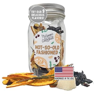 McKinnon’s Dry Craft Cocktails Dehydrated Fruits and Herbs, DIY Mixology, Infusion Kit, Mason Jar Serves 8 – 16 Drinks (Not-So-Old Fashioned, 1 Jar)