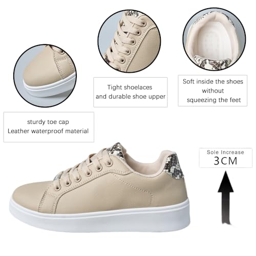 Fashionable and Versatile White Shoes with Sequins Embellished Lace Up Casual Board Shoes3