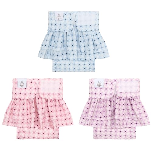 Image of CuteBone Female Dog Diapers with Skirts 3 Pack Reusable Puppy Dresses Pants for Heat Cycle Period QBD36XL
