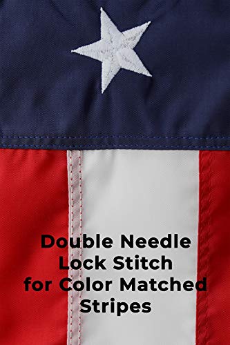 3X5 Ft American Flag | 100% Made In Usa | Us Flag In Heavy Duty Outdoor Nylon - Uv Fade Resistant - Premium Embroidered Stars, Sewn Stripes, And Brass Grommets (3 X 5 Foot) #TOP2