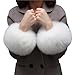 Alianm Women'S Faux Fur Wrist Cuffs 3Pairs Fashion Hand Ring Oversleeps Wraps Winter Warm Faux Fox Fur Cuffs Wristband(C-7)