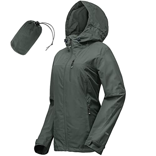 33,000ft Packable Rain Jacket Women Lightweight Waterproof Rainco...