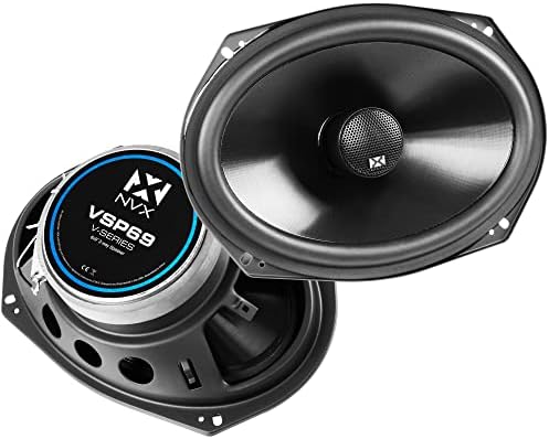 NVX VSP69 900W Peak (300W RMS) 6x9 V-Series 2-Way Coaxial Speakers with 25mm Silk Dome Tweeters