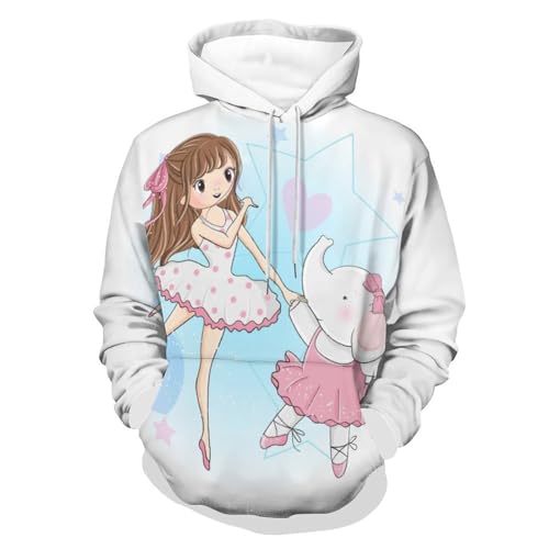 Sweats à capuche manche longue éléphant le pull confortable contre le froid