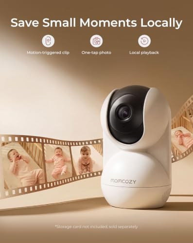 Image of Momcozy No WiFi Baby Monitor,5.5'' 1080P Full HD Screen,Smart Notifications