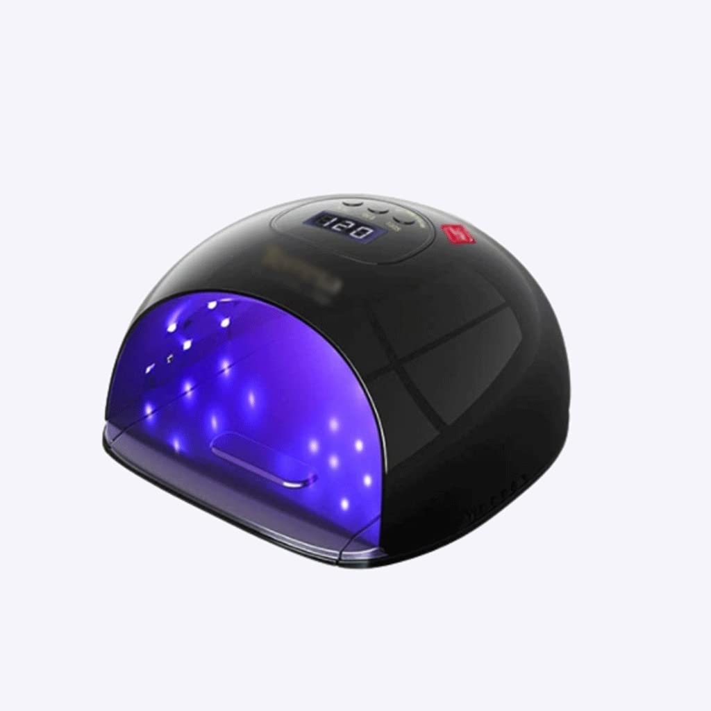 Nagellampe UV-LED. Nail-Lampe 72W großer Raum Nagel-Trockner Abs Anti-Sturz-Nagel-Licht Smart Sensor Lichttherapie-Maschine for alle Nagel-Kunst-Kleber Schnell (Color : Black)