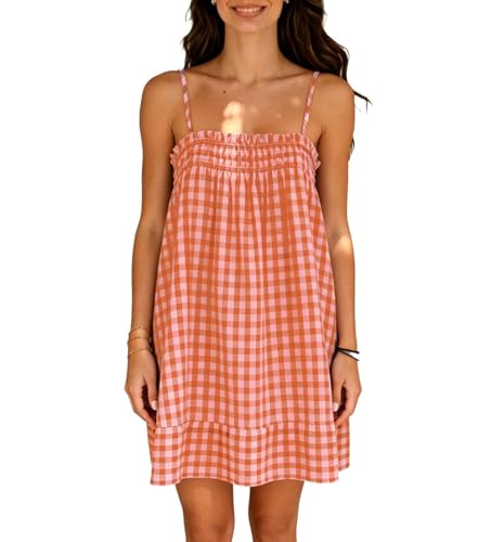 Image of Women Boho Floral Mini Cami Dress Spaghetti Strap Flowy Sling Dress Graphic Backless Summer Holiday Sundress