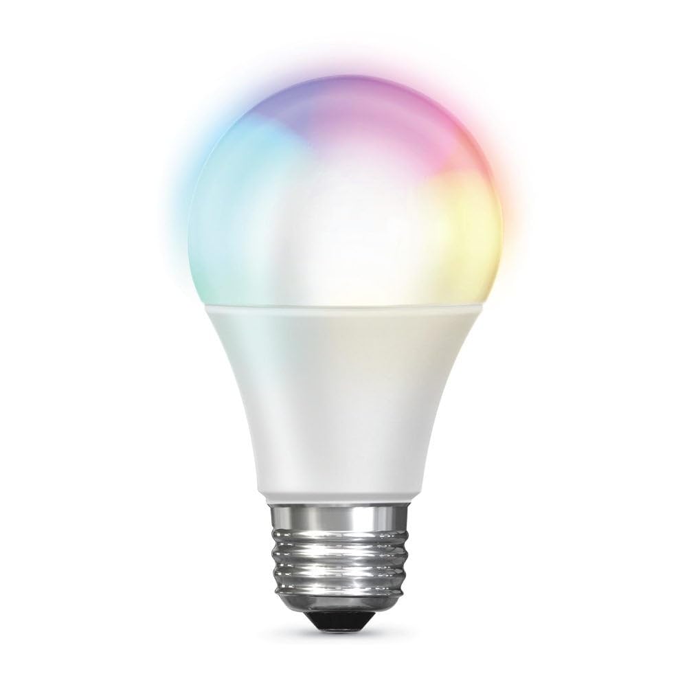Feit Electric OM60/RGBW/CA/AG Smart WiFi Color Changing and Dimmable, Alexa or Google Assistant, No Hub Required A19 LED Light Bulb, 60W Rgbw + 60w 1 Count (Pack of 1)