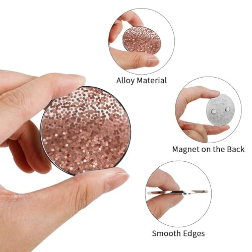 Aimants de réfrigérateur puissants or rose pailleté pour fixer sur tableau blanc