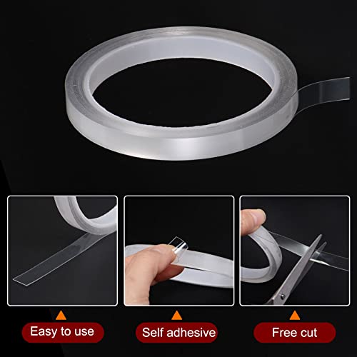 Image of HARFINGTON 2pcs Caulk Strip Tape Clear 0.4 inch x16Ft Waterproof Sealing Tape with Sealing Tool for Kitchen Cooktop Sink Bathtub Shower Toilet