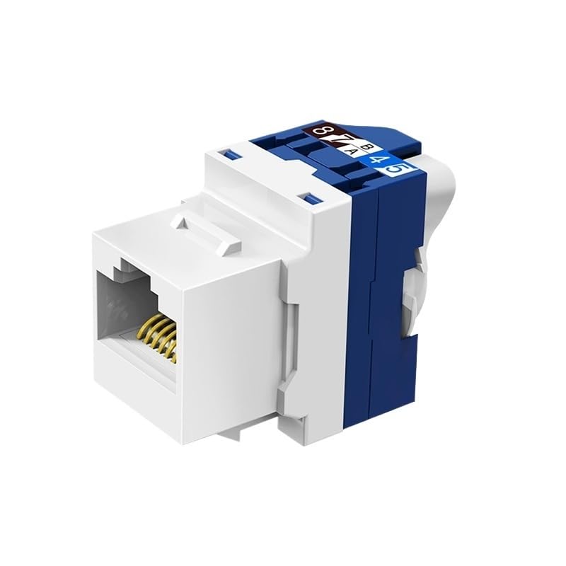 RJ45 Keystone Ja1ck, CAT6 CAT5E CAT6A Tool fr;/ee Adaptador de módulo de autobloqueo sin perforaciones acopladores de herramientas (24 piezas)
