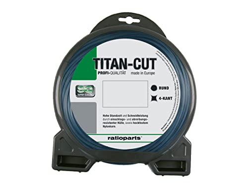 Ratio Parts Nylon Hilos 2,5 mm de Titanio Cut 40 m Hilo para recortabordes (Redonda Carrete, Gris