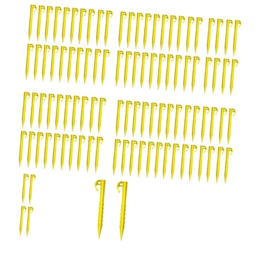 Menolana 100Pcs Tent Stakes Portable Anchor Tent Nails Windproof, Lightweight, Camping Stakes Ground Pegs for Hiking Garden Canopy, Style B