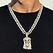Men's Large CZ Pendant & 12mm Iced Out Cuban Necklace - Iced Jesus Pendant with Gold Finish