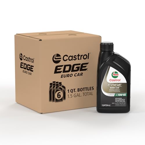 Castrol EDGE Euro 10W-60 Advanced Full Synthetic Motor Oil 1 Quart Pack of 6