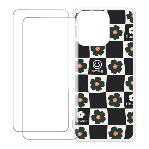 UOGNADGD Doogee Note 58 Pro �Ƃ̌݊������� �J�X�^���J���t���P�[�X�{�����K���X�ی�t�B����2���t�� ? �Ռ��z�������h�~ (�Ԃ̊i�q��)