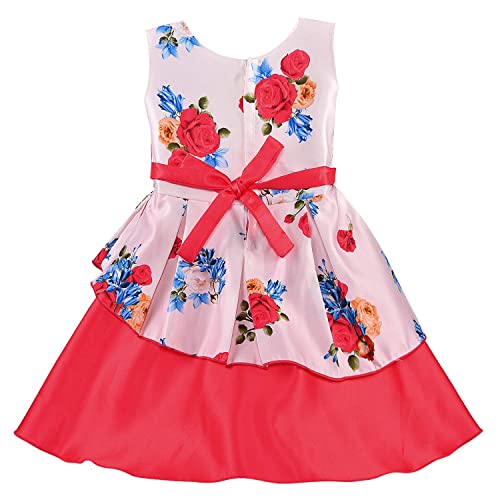 Image of Wish Karo Baby Girls Satin Frock Dress-(fe2803)