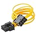 JacobsParts 8-Inch 8 pin PCI Express PCI-E Power Extension Cable for Video Card