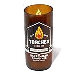 Torched Beer Scented Candles | Natural Soy Wax Candle | Barrel-Aged Brown Ale Scent 11 oz | Makes a Great Gift for Men, Beer Lovers, and Collectors | Bar Man-Cave Decor and Accessories